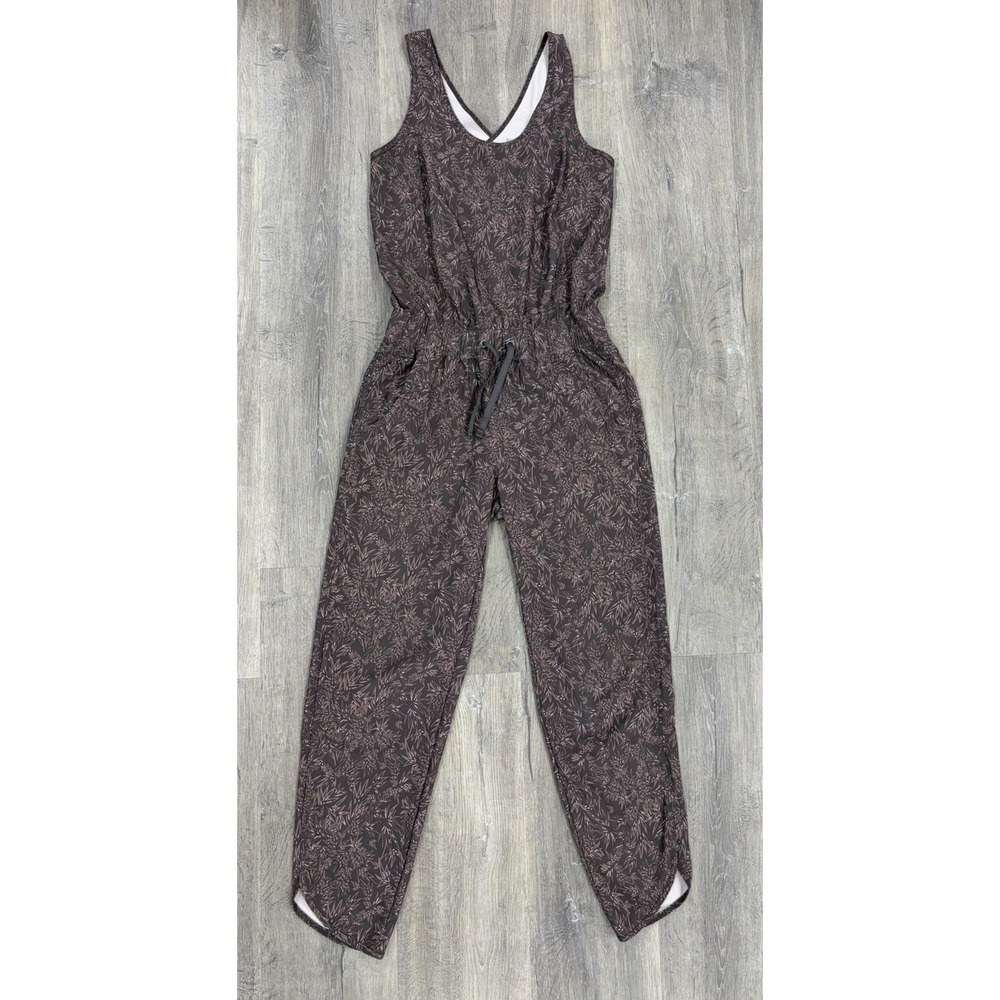 Patagonia Women's Fleetwith Jumpsuit Romper Brown Floral Size XS STY56995